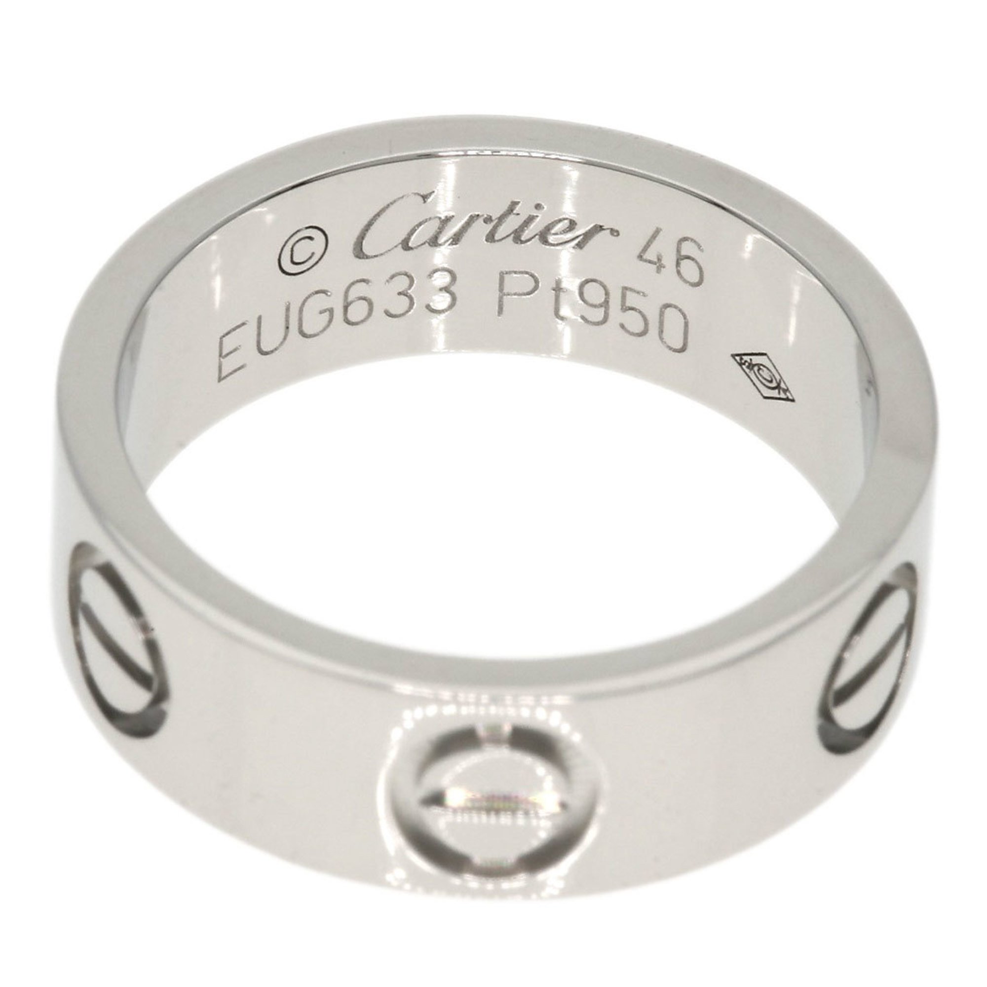 Cartier Love Ring #46 Platinum PT950 Women's CARTIER