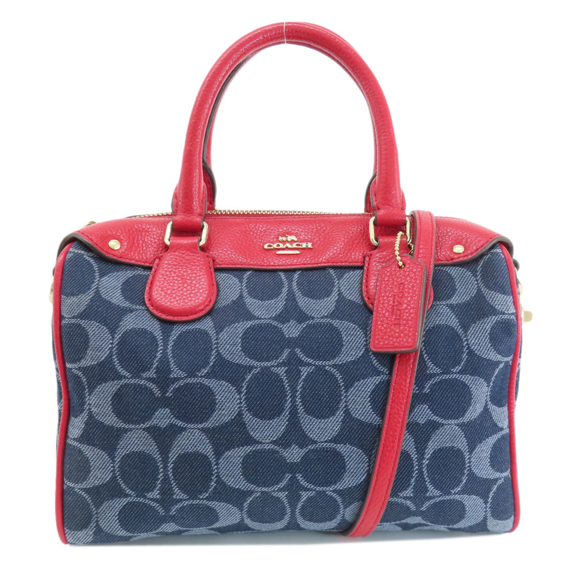 Coach F37251 Signature Tote Bag Denim Women's COACH