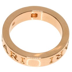 BVLGARI Double 1P Diamond Ring K18 Pink Gold Women's