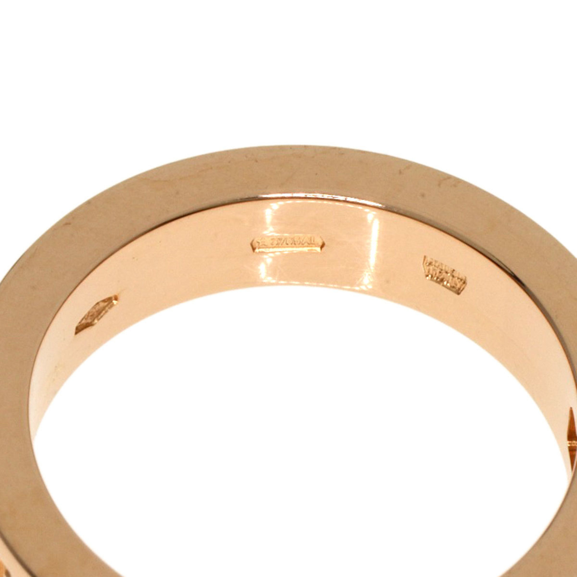 BVLGARI Double 1P Diamond Ring K18 Pink Gold Women's