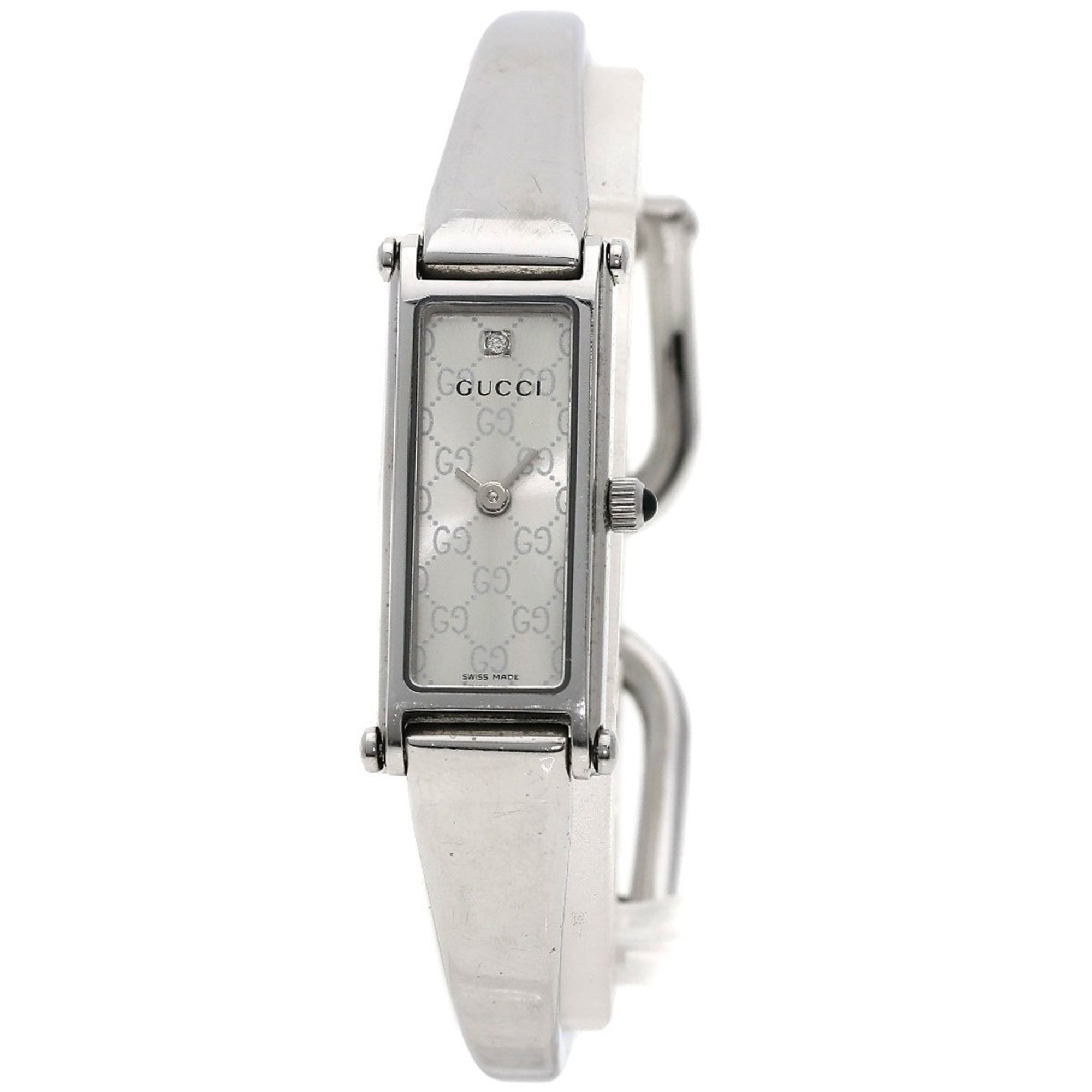 Gucci 1500L 1P Diamond Watch Stainless Steel SS Ladies GUCCI