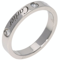 Cartier Engraved 2P Diamond #49 Ring Platinum PT950 Women's CARTIER