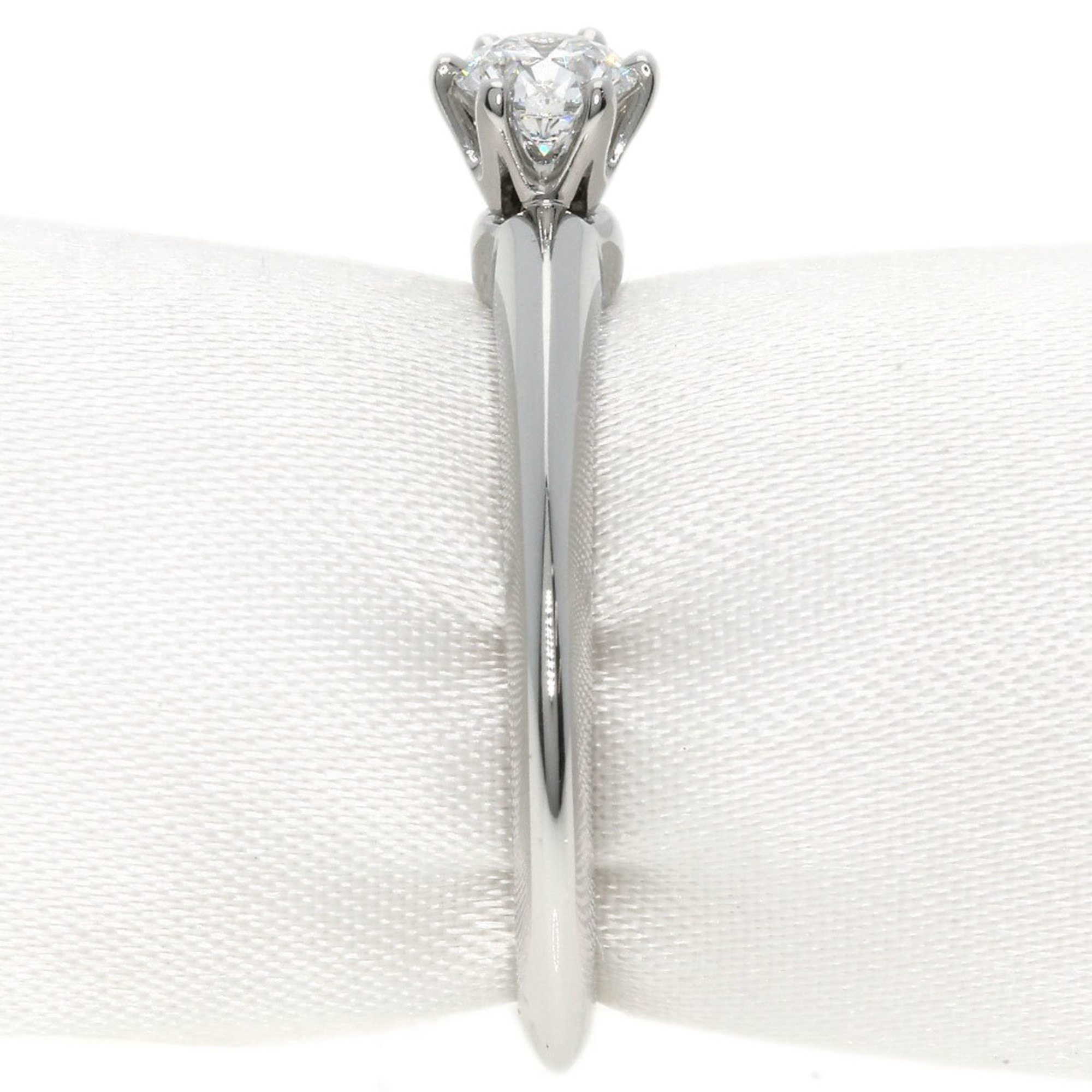 Tiffany Solitaire Diamond Knife Edge Ring, Platinum PT950, Women's, TIFFANY&Co.