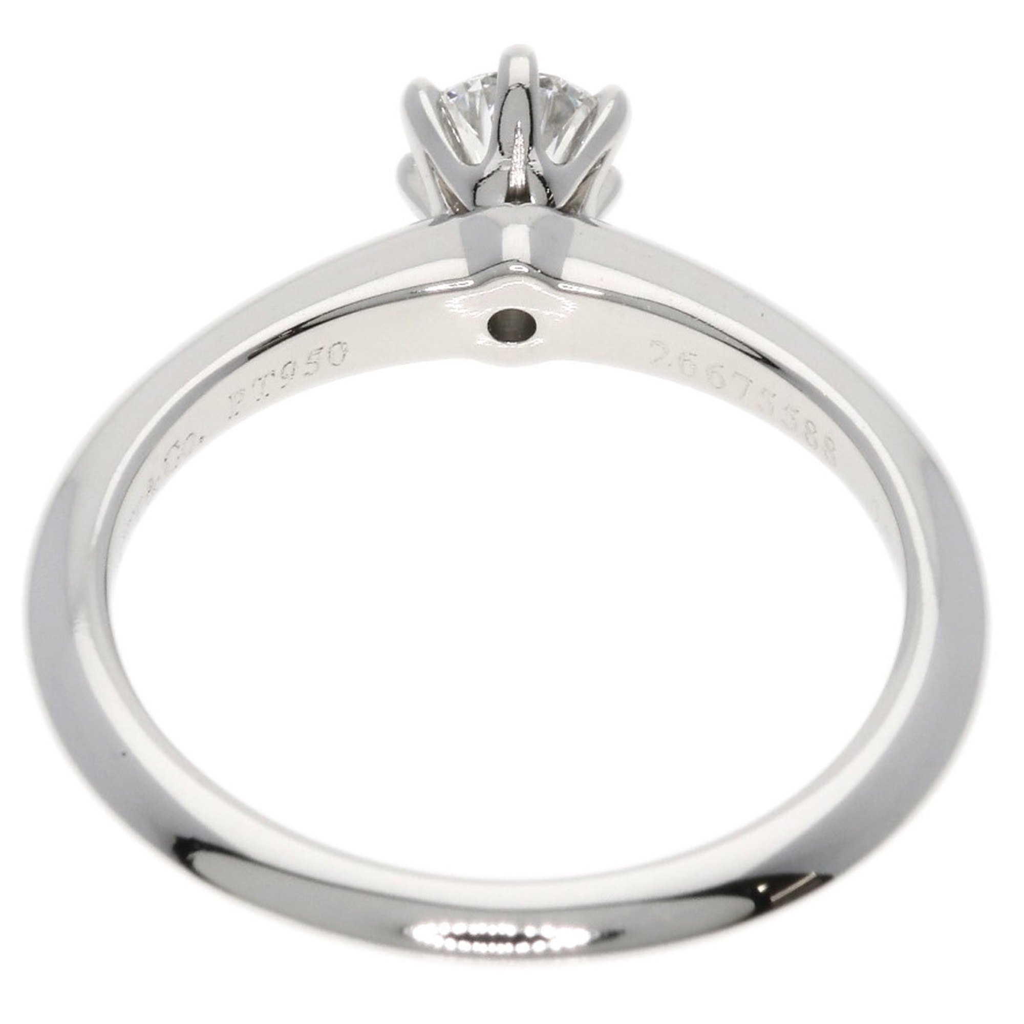 Tiffany Solitaire Diamond Knife Edge Ring, Platinum PT950, Women's, TIFFANY&Co.