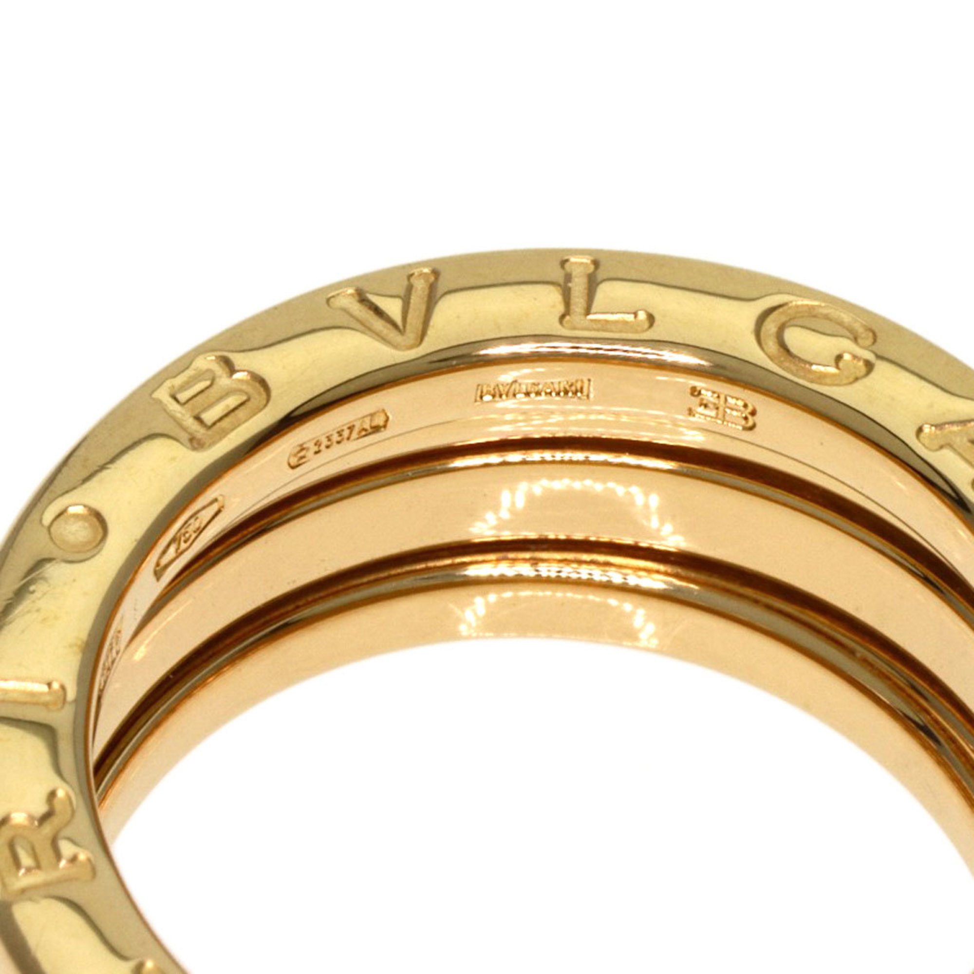 BVLGARI B-zero1 B-zero One 2-band #48 Ring, K18 Yellow Gold, Women's