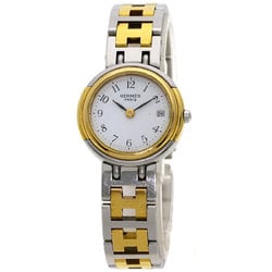 Hermes Windsor Watch Stainless Steel SSxGP Ladies HERMES