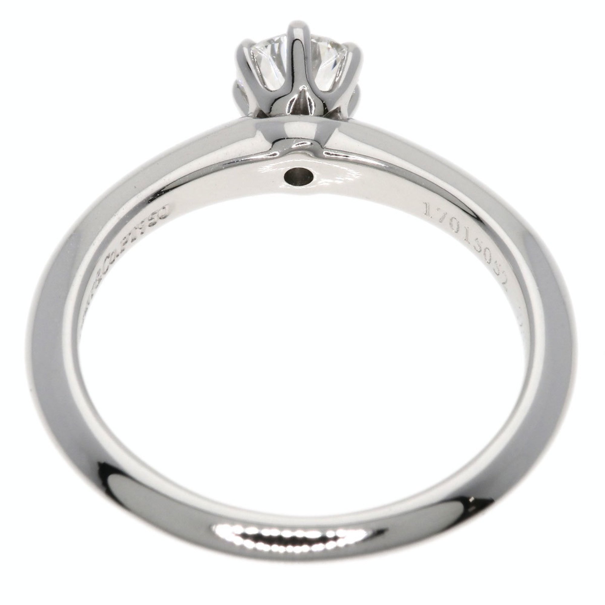 Tiffany Solitaire Diamond Knife Edge Ring, Platinum PT950, Women's, TIFFANY&Co.