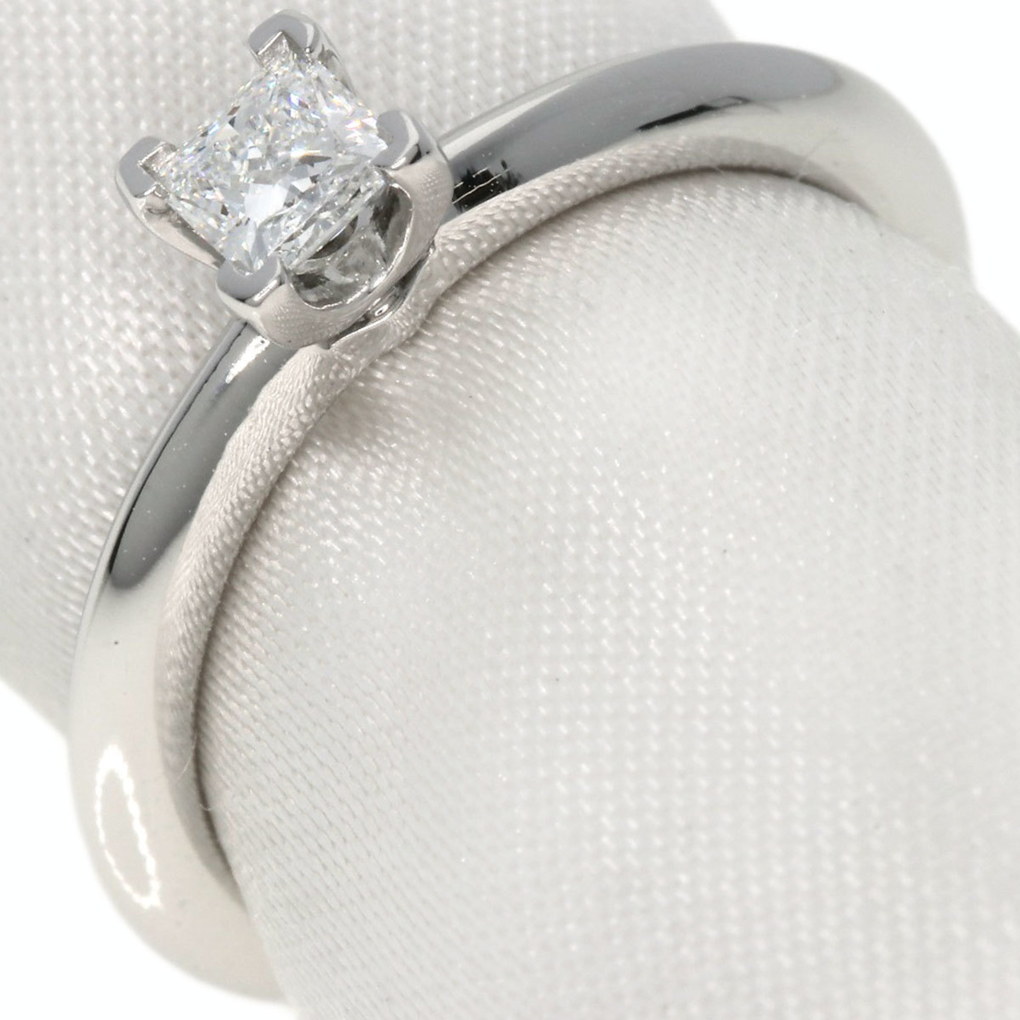 Tiffany Square Princess Diamond Knife Edge Ring, Platinum PT950, Women's, TIFFANY&Co.