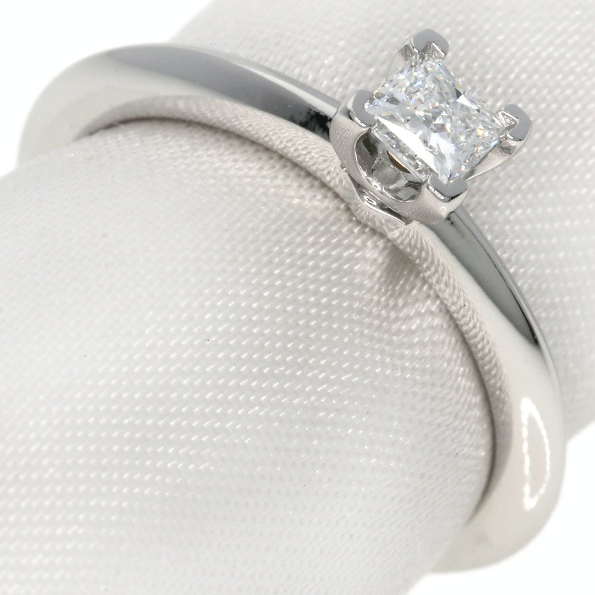 Tiffany Square Princess Diamond Knife Edge Ring, Platinum PT950, Women's, TIFFANY&Co.