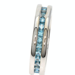 BVLGARI B-zero1 XS 1-band Blue Topaz Ring, K18 White Gold, Women's