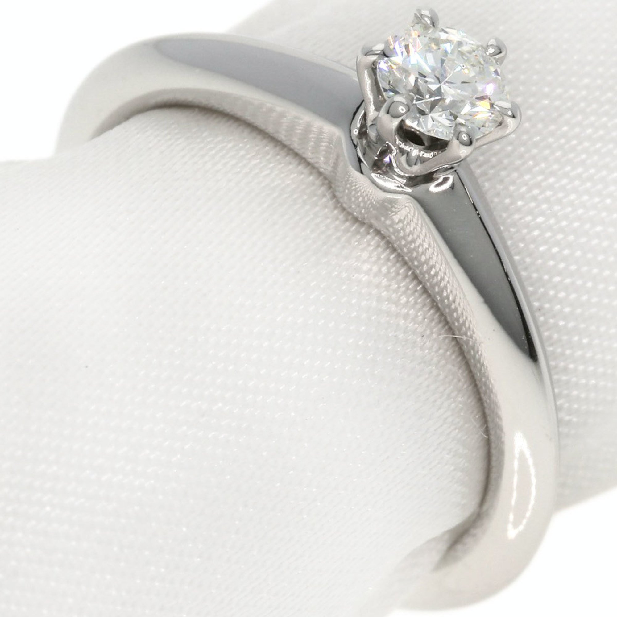 Tiffany Solitaire Diamond Knife Edge Ring, Platinum PT950, Women's, TIFFANY&Co.