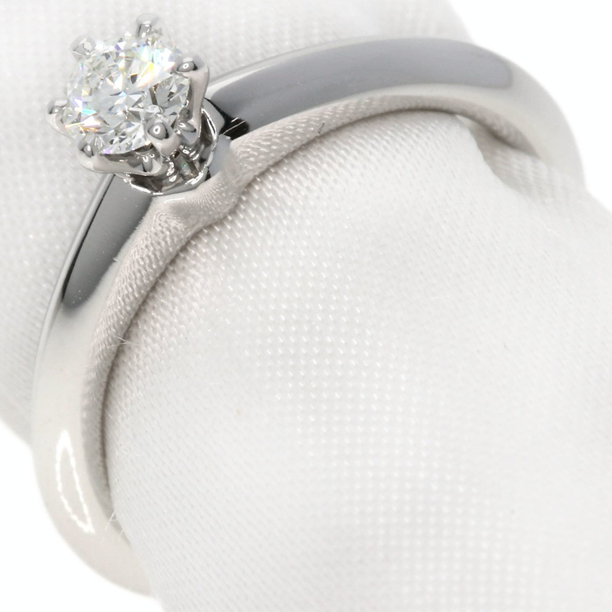 Tiffany Solitaire Diamond Knife Edge Ring, Platinum PT950, Women's, TIFFANY&Co.