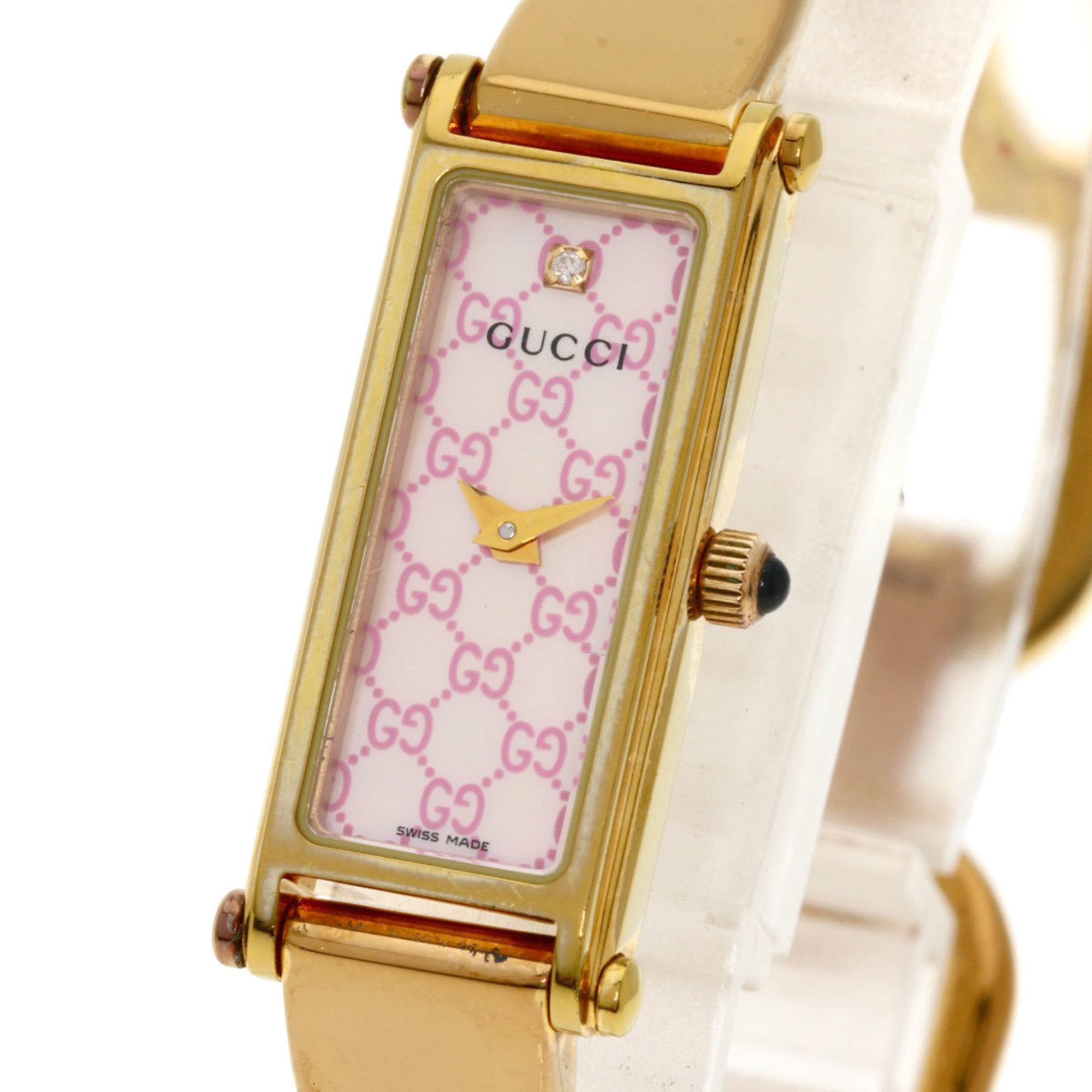 Gucci 1500L 1P Diamond Watch GP Ladies GUCCI