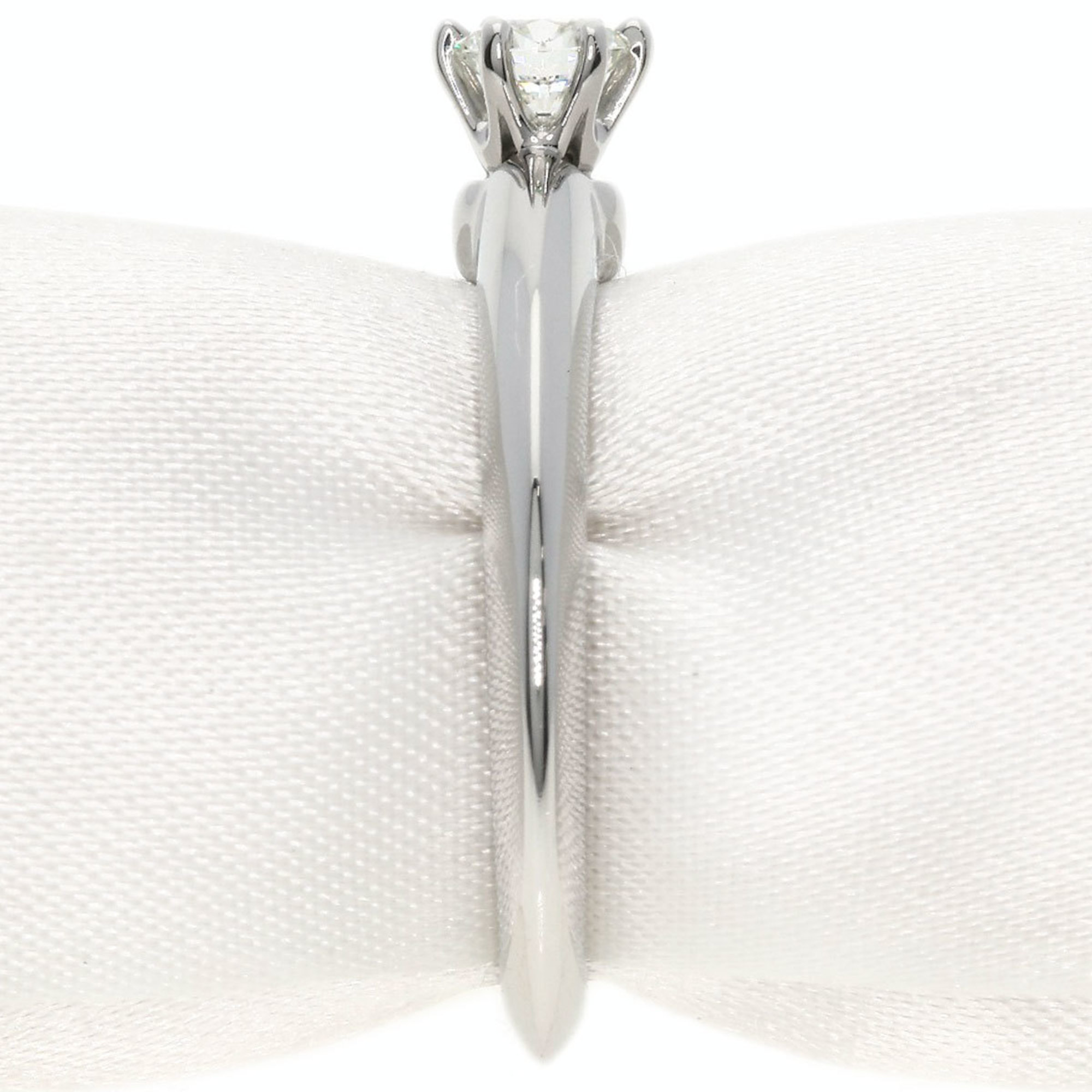 Tiffany Solitaire Diamond Knife Edge Ring, Platinum PT950, Women's, TIFFANY&Co.