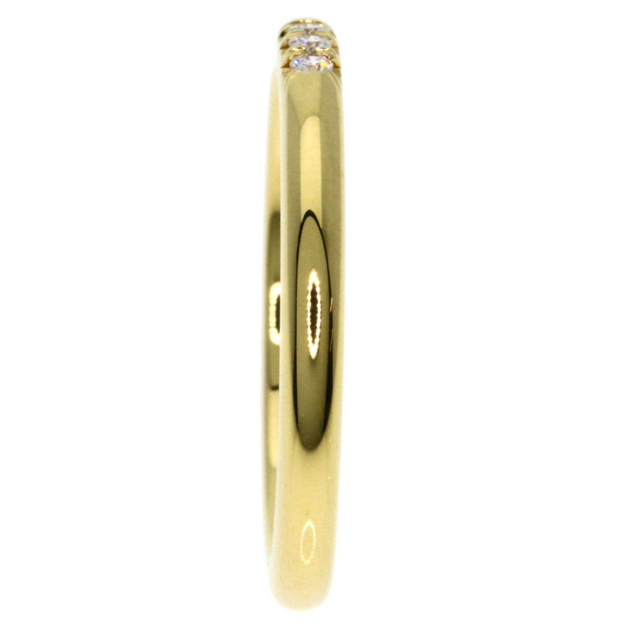 Tiffany & Co. Forever Wedding Band Ring 3P Diamond K18 Yellow Gold Women's TIFFANY