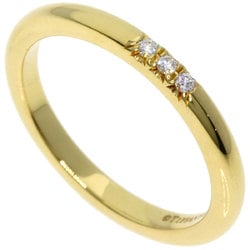 Tiffany & Co. Forever Wedding Band Ring 3P Diamond K18 Yellow Gold Women's TIFFANY