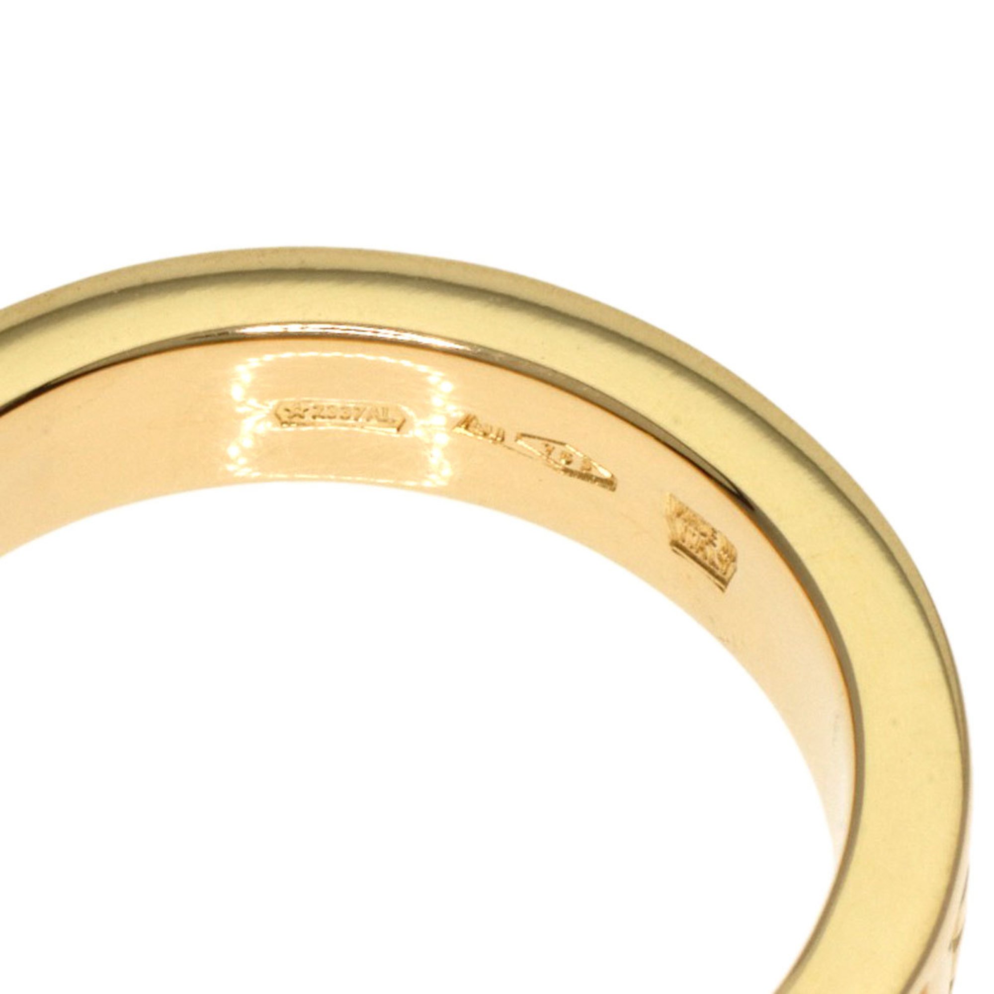 BVLGARI Double 1P Diamond Ring K18 Yellow Gold Women's