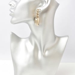 Chanel Earrings CHANEL Swing CC Mark Coco Rhinestone Champagne Gold