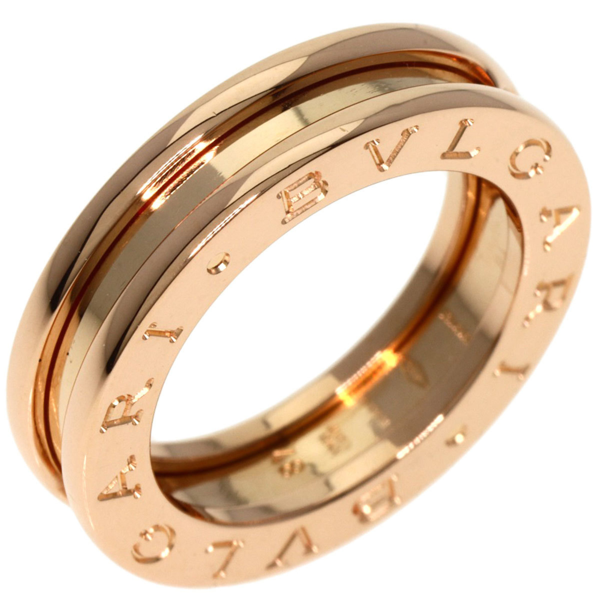 BVLGARI B-zero1 B-zero One Band XS #48 Ring, K18 Pink Gold, Women's