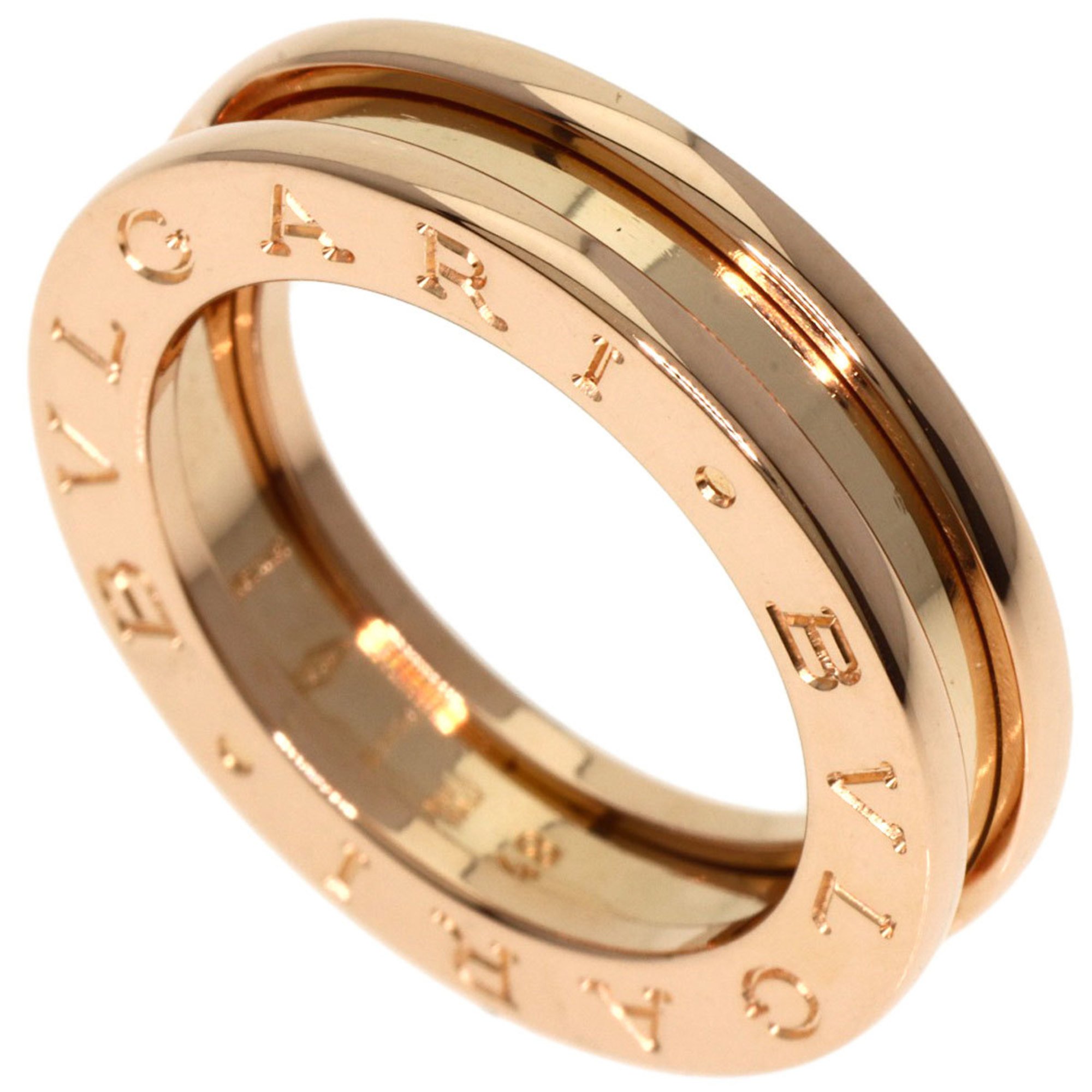 BVLGARI B-zero1 B-zero One Band XS #48 Ring, K18 Pink Gold, Women's