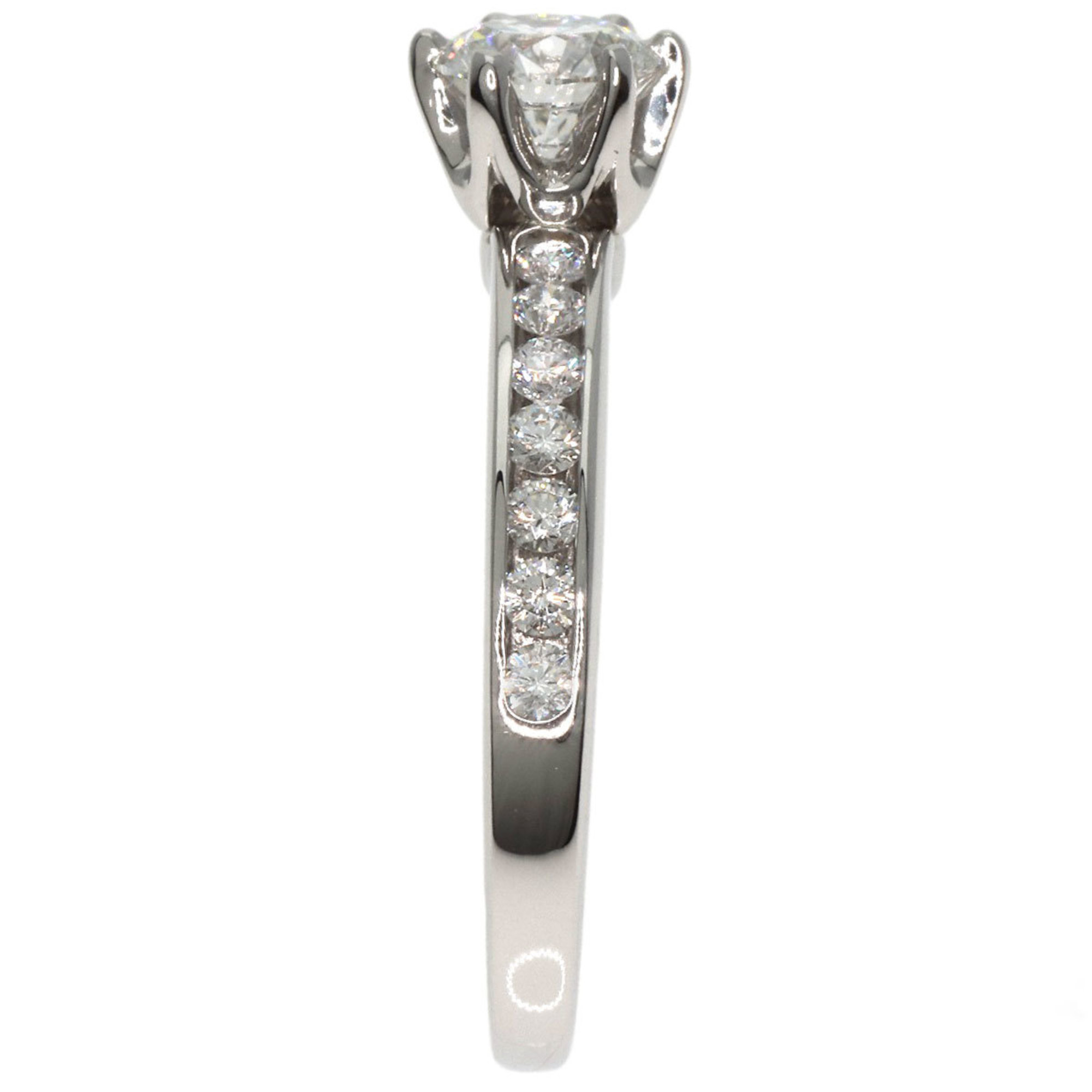 Tiffany solitaire diamond ring, platinum PT950, for women, TIFFANY&Co.