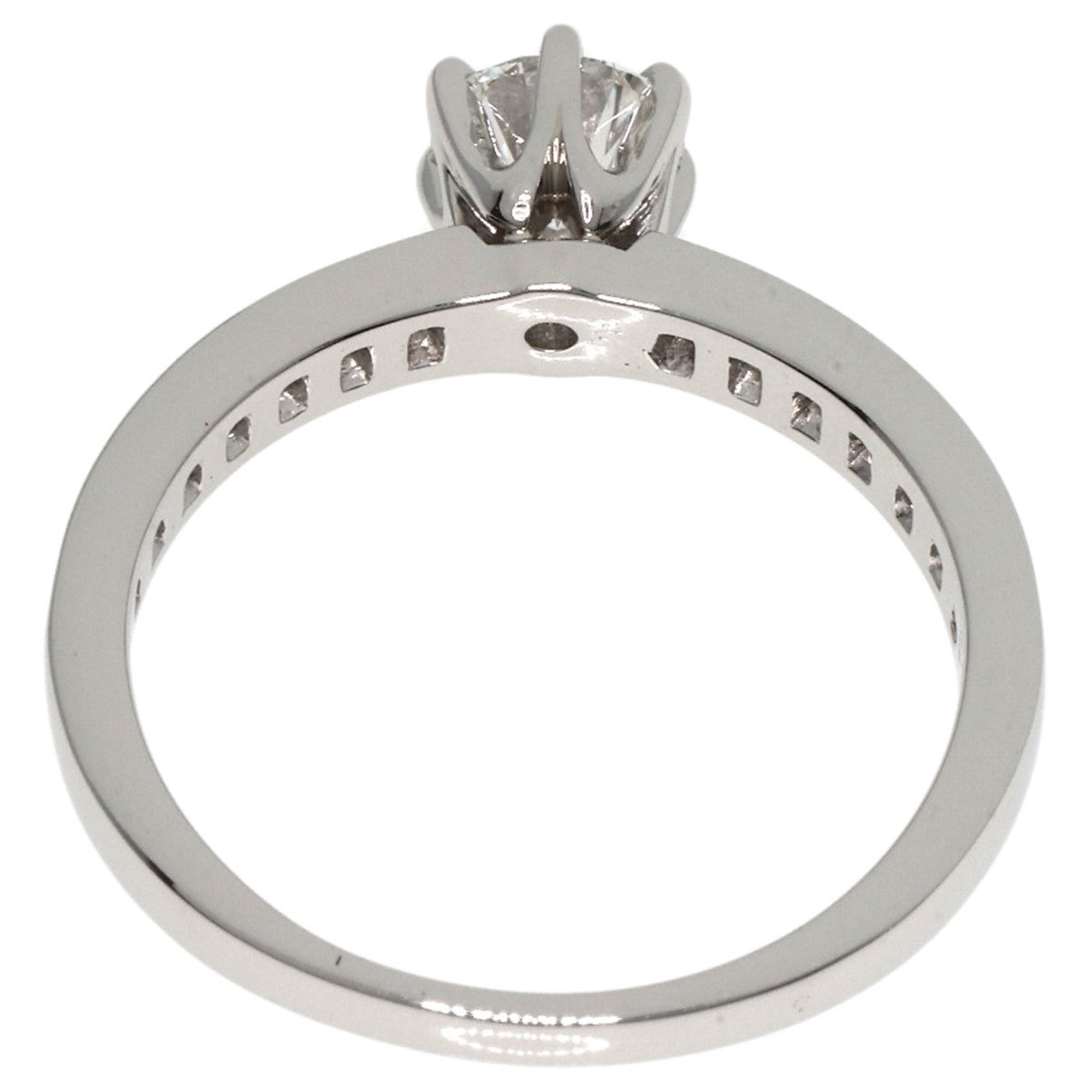 Tiffany solitaire diamond ring, platinum PT950, for women, TIFFANY&Co.