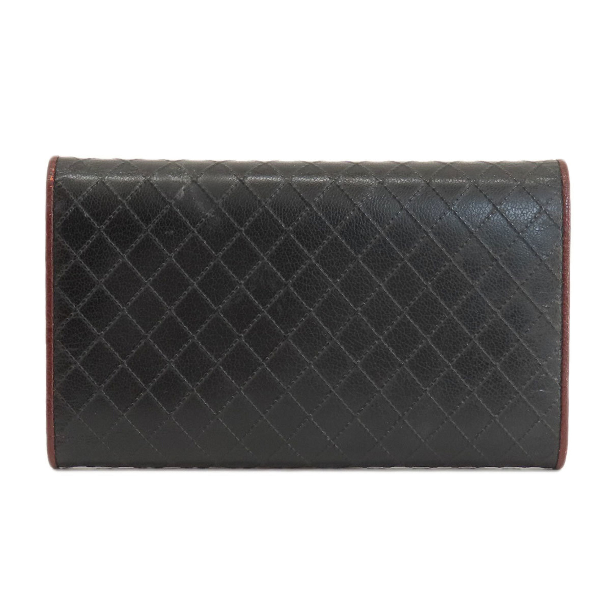 CHANEL Coco Mark Long Wallet Leather Women's