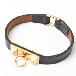 Hermes Bangle Bracelet HERMES Micro Rival Black Gold XS Size