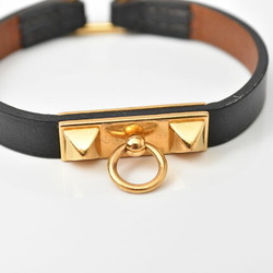 Hermes Bangle Bracelet HERMES Micro Rival Black Gold XS Size