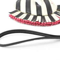 Hermes bag charm strap keychain HERMES Zebra Cle Noir Agnès Milo Z engraved