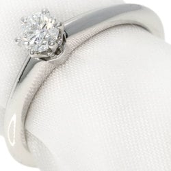 Tiffany solitaire diamond ring, platinum PT950, for women, TIFFANY&Co.