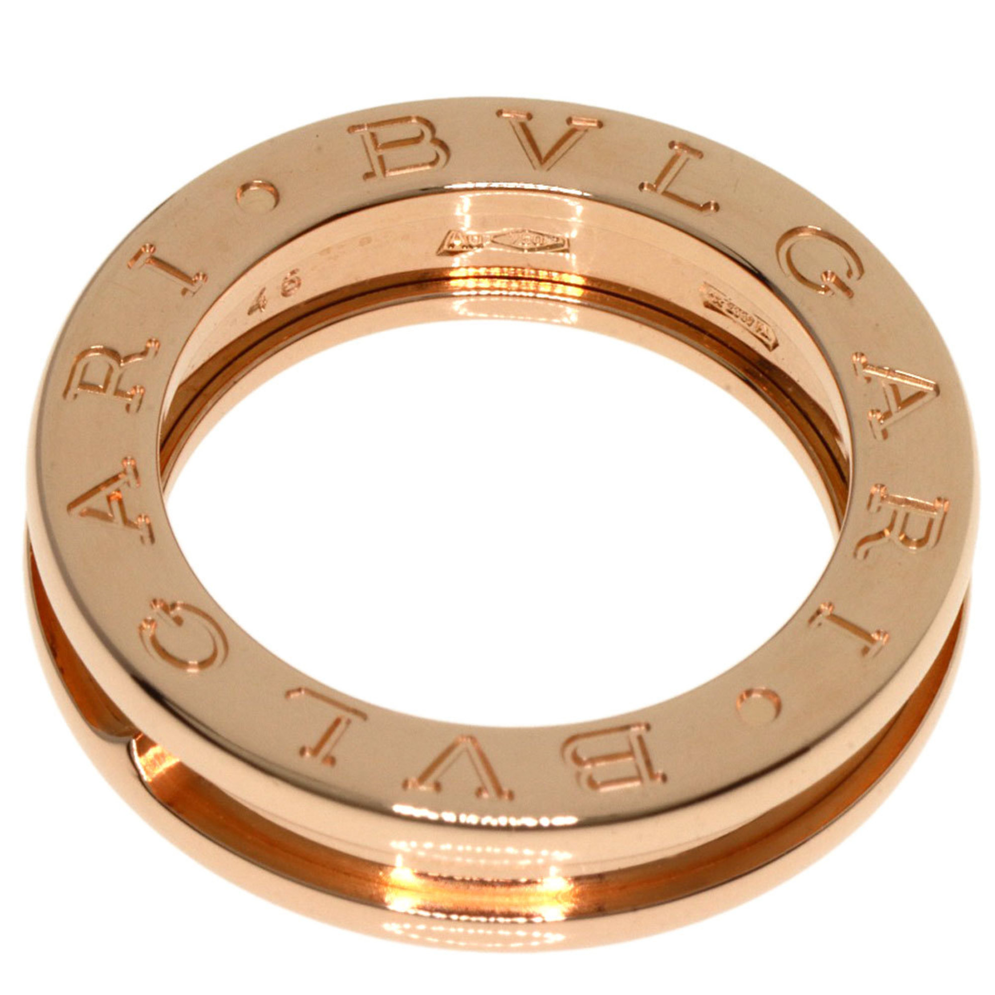 BVLGARI B-zero1 B-zero One Band XS #46 Ring, K18 Pink Gold, Women's