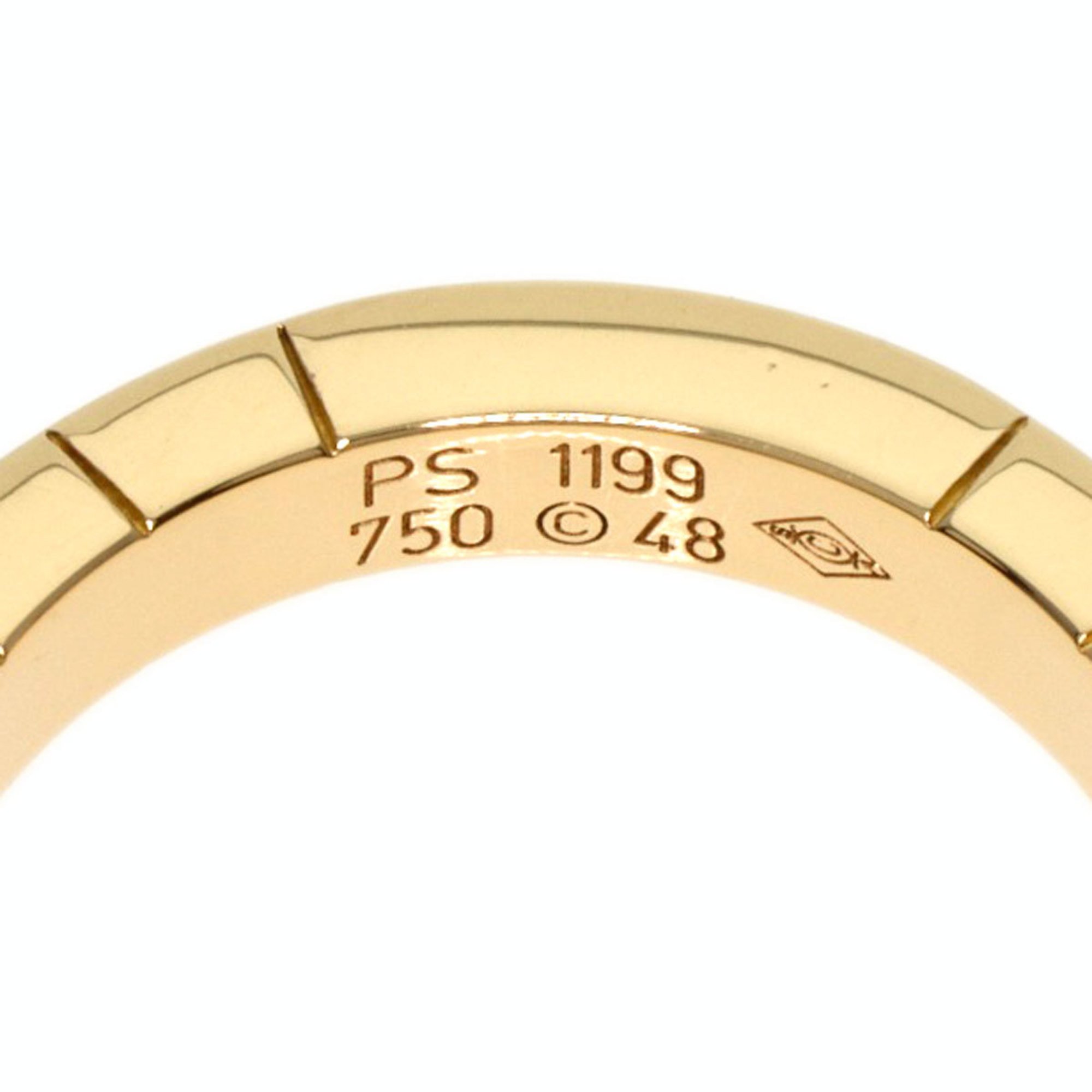 Cartier Lanier 1P Diamond #48 Ring, K18 Yellow Gold, Women's, CARTIER