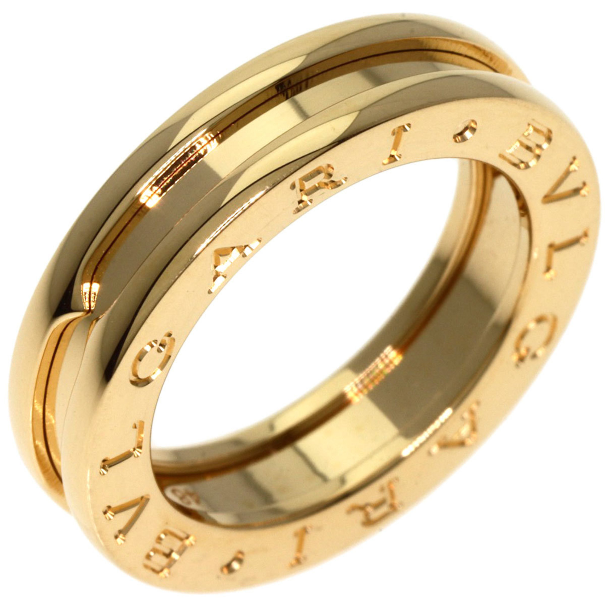 BVLGARI B-zero1 B-zero One Band XS #48 Ring, K18 Yellow Gold, Women's