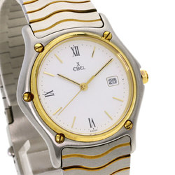 EBEL Classic Wave Watch Stainless Steel SS K18YG Men's