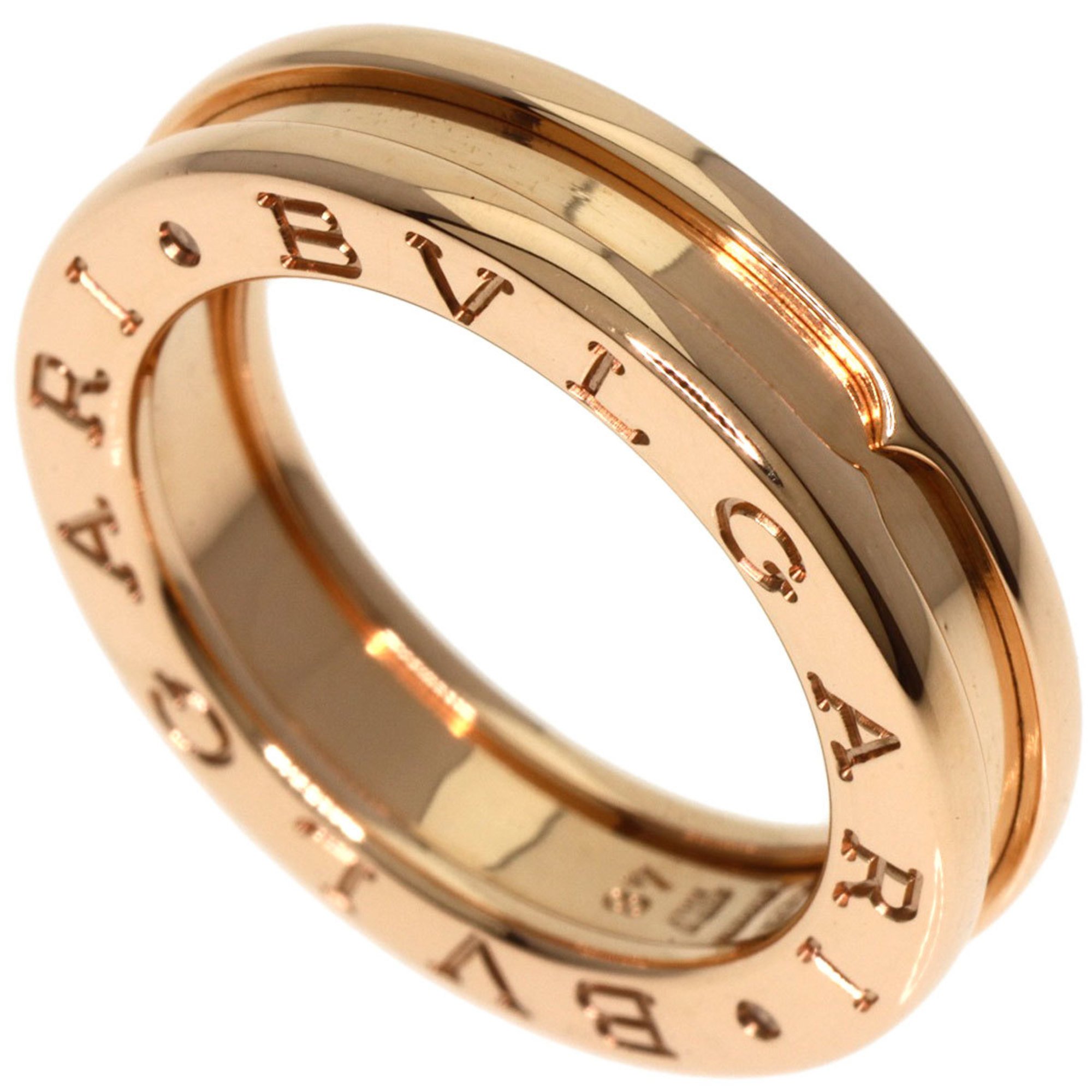 BVLGARI B-zero1 B-zero One Band XS #48 Ring, K18 Pink Gold, Women's