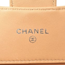 CHANEL Wallet 3-fold wallet A82288 Lambskin Beige