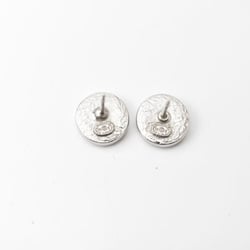 Chanel Earrings CHANEL CC Coco Mark Circle Rhinestone Silver