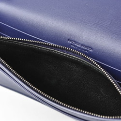 Bottega Veneta Long Wallet Chain Clutch Bag Smartphone Storage BOTTEGA VENETA Intrecciato Blue Atlantico