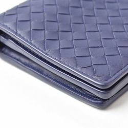 Bottega Veneta Long Wallet Chain Clutch Bag Smartphone Storage BOTTEGA VENETA Intrecciato Blue Atlantico