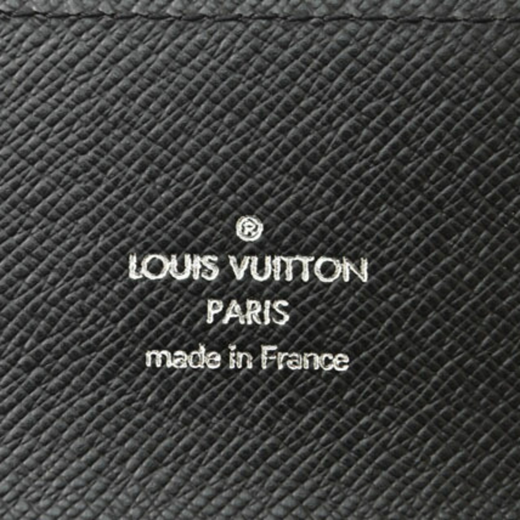 Louis Vuitton Wallet Chain LOUIS VUITTON Long Portefeuille Accordion Taiga M30992 Ardoise