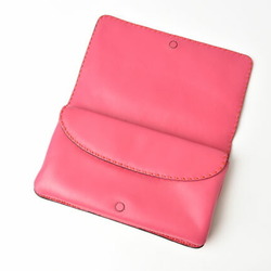 LOEWE Clutch Bag Second Pouch Lamb Leather Anagram Fuchsia