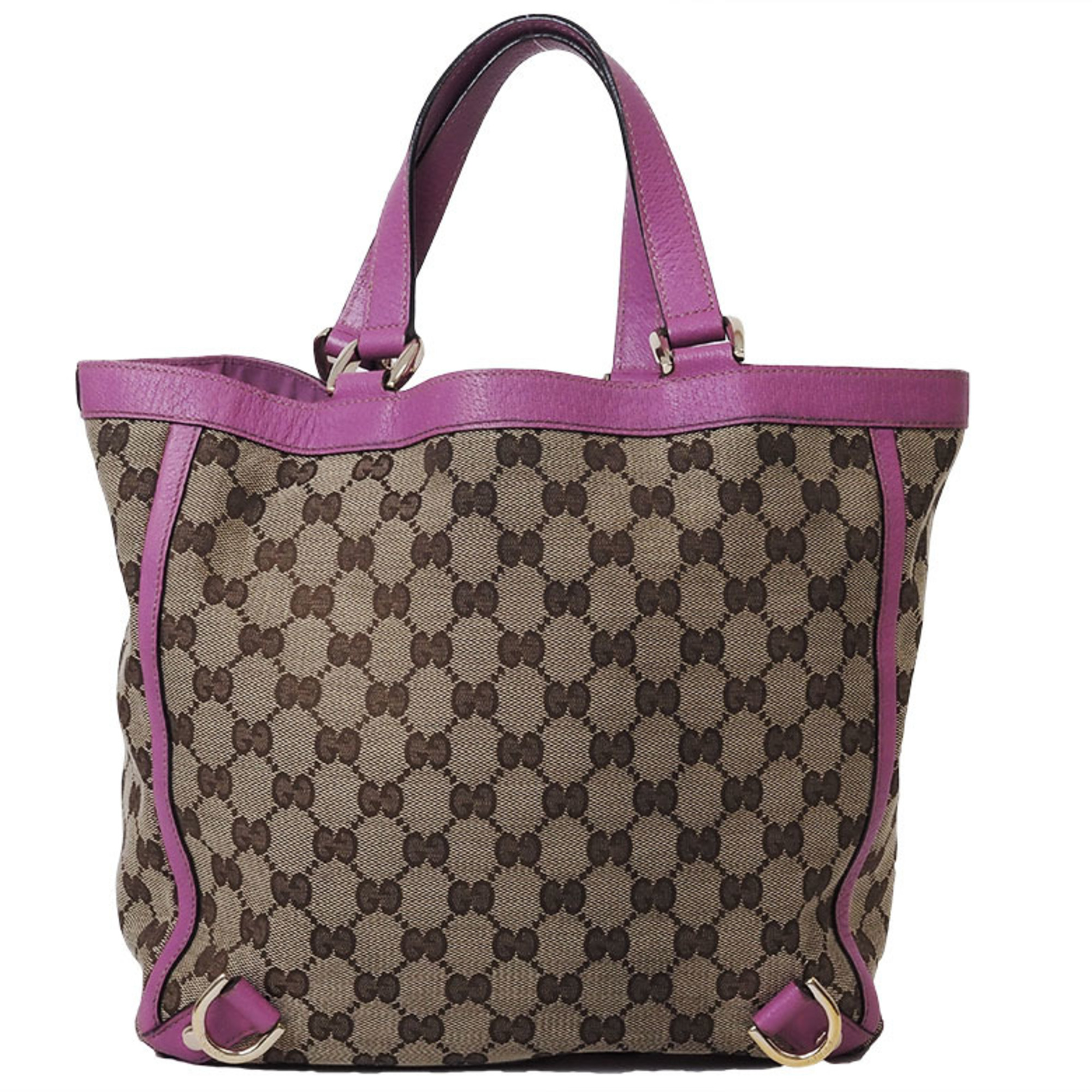 Gucci Abby GG Canvas Tote Bag 130739 Handbag Brown Pink Women's GUCCI