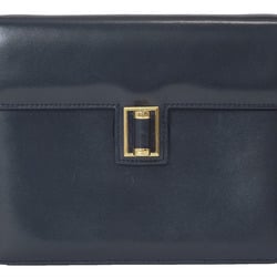 GUCCI Old Gucci Shoulder Bag Navy Women's Turnlock Vintage