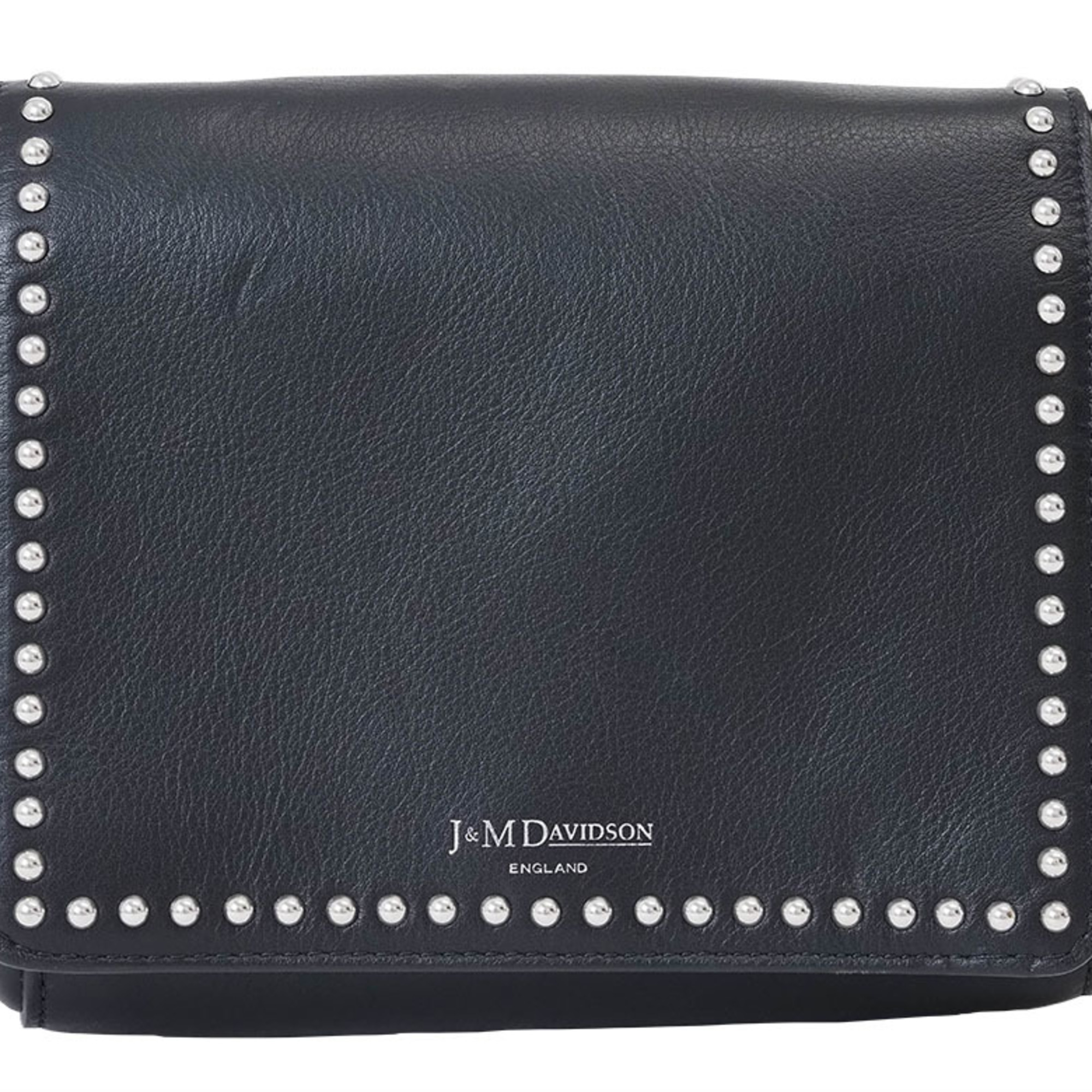 J&M Davidson Drawer Exclusive LAMIA Studded Shoulder Bag Black Women's Leather DAVIDSON