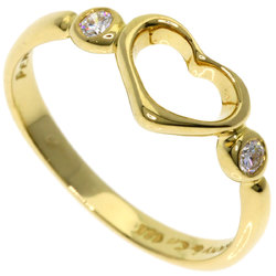 Tiffany & Co. Heart 2P Diamond Ring, 18K Yellow Gold, Women's, TIFFANY