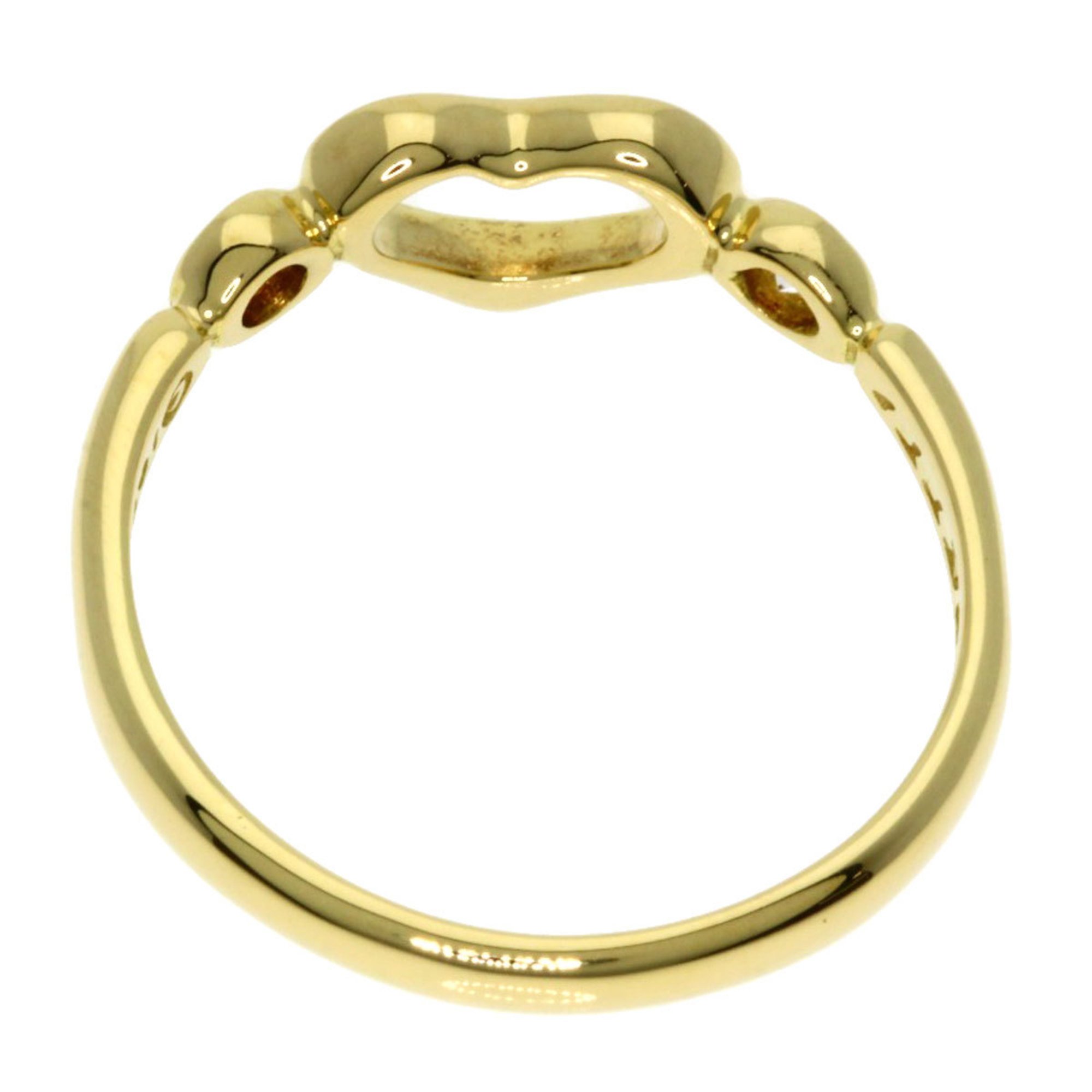 Tiffany & Co. Heart 2P Diamond Ring, 18K Yellow Gold, Women's, TIFFANY