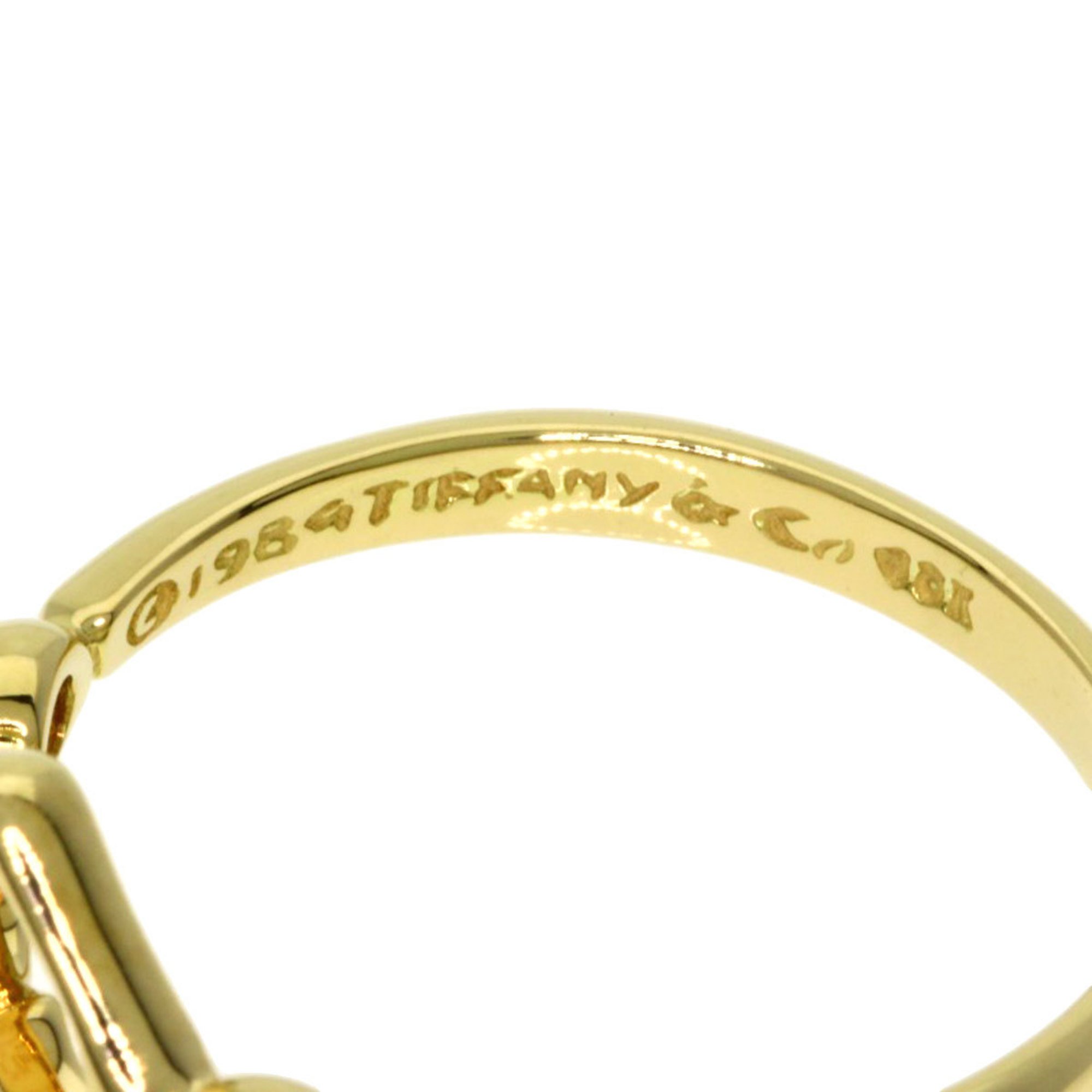 Tiffany & Co. Heart 2P Diamond Ring, 18K Yellow Gold, Women's, TIFFANY