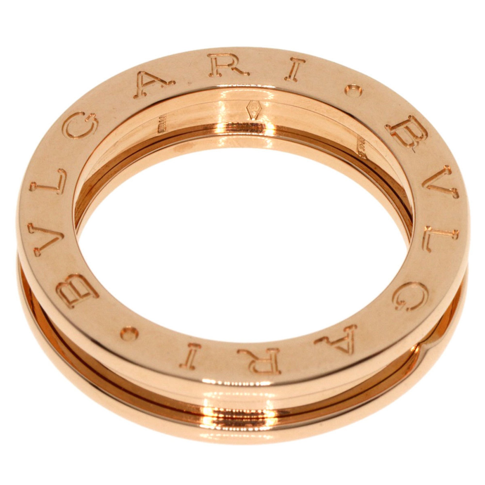 BVLGARI B-zero1 B-zero One Band XS #52 Ring, K18 Pink Gold, Women's