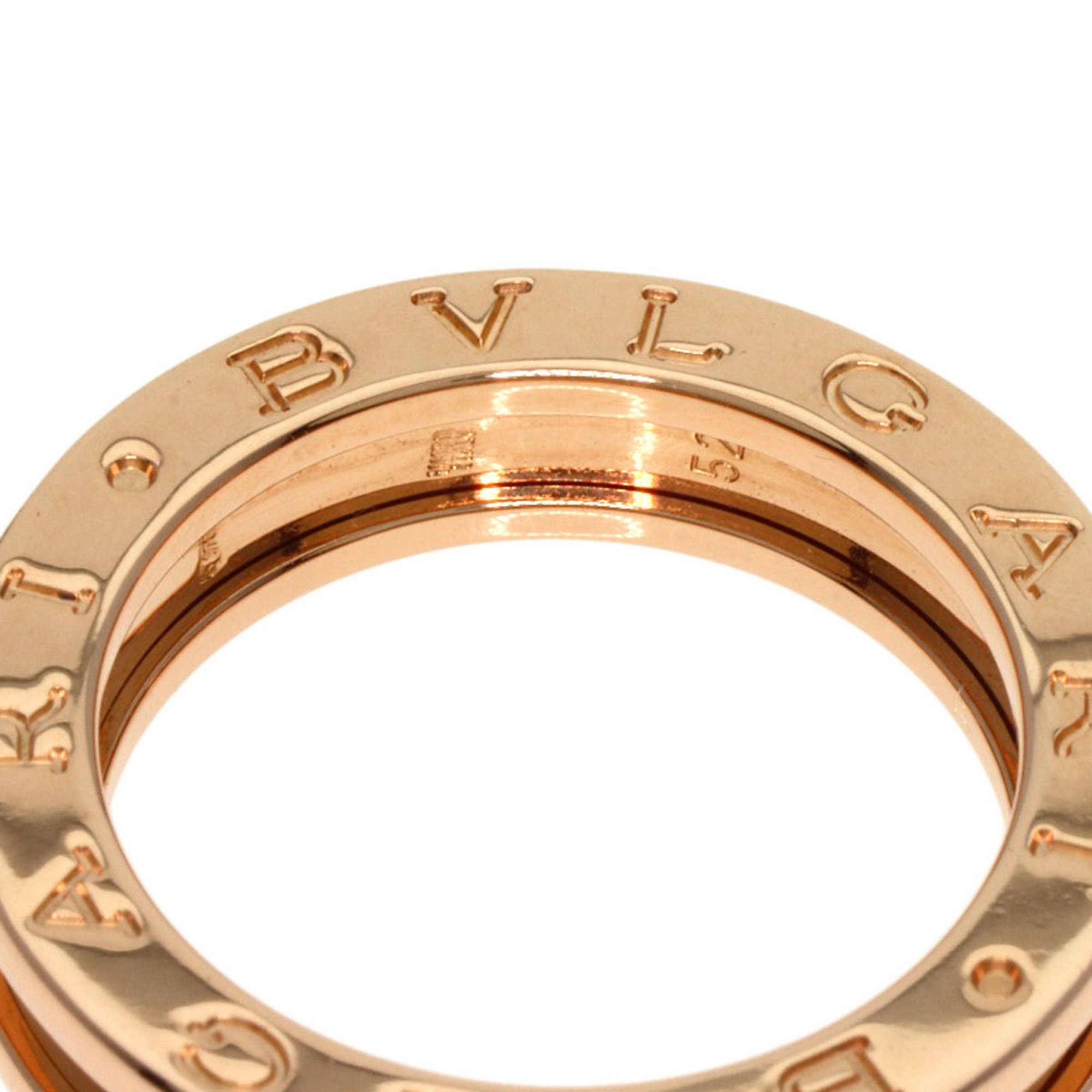 BVLGARI B-zero1 B-zero One Band XS #52 Ring, K18 Pink Gold, Women's